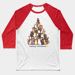 Meowy Christmas Baseball T-Shirt